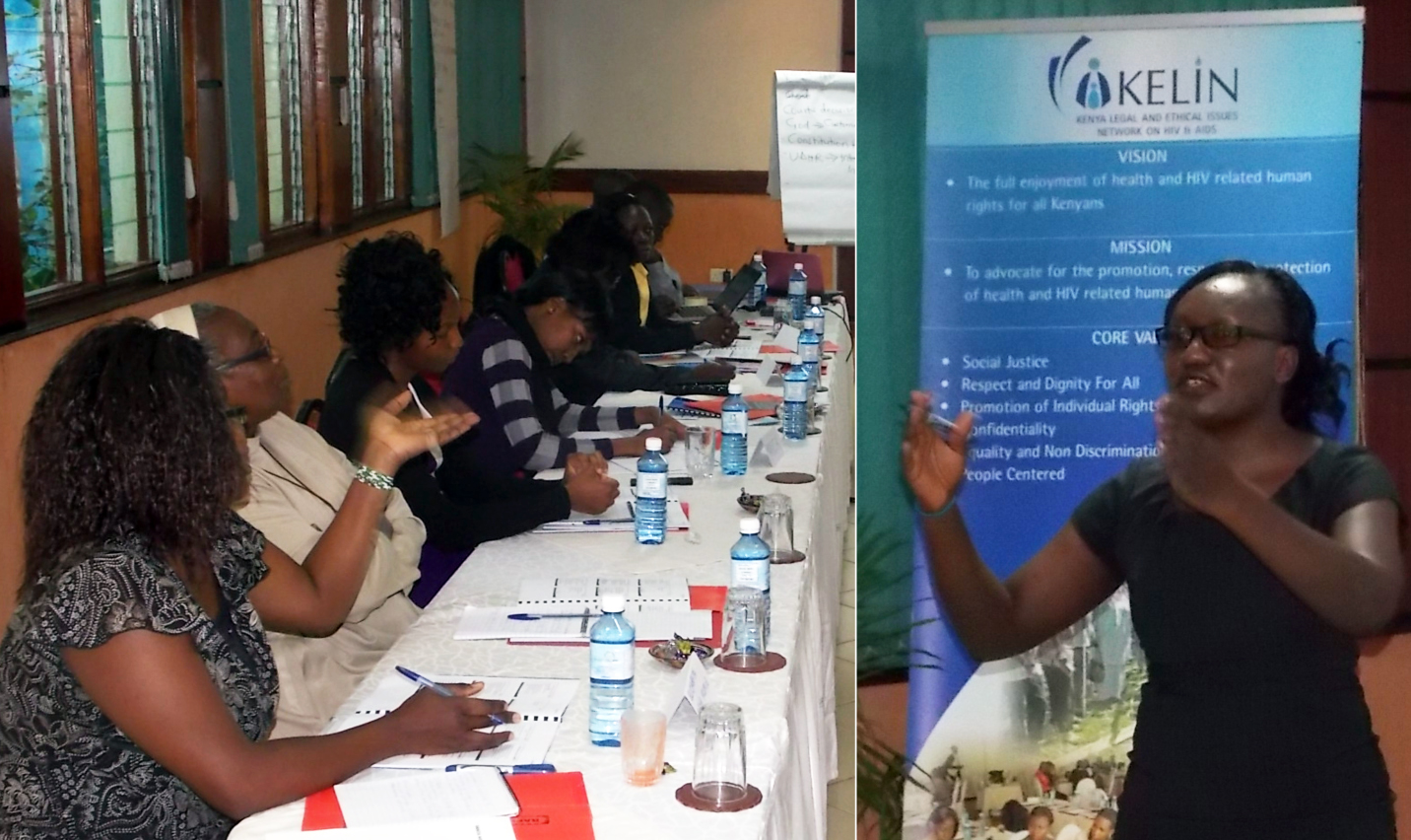 Ms Belice Odamna, KELIN's Litigation and Legal Services Programme Officer, leads the discussion on family law and palliative care